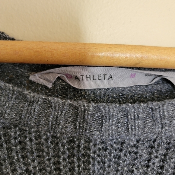 Athleta | Dark Gray Kennewick Crew Merino Blend Knit Sweater Size Small - Picture 3 of 5